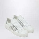 Moncler White Leather Monaco2 Low-Top Sneakers White