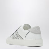 Moncler White Leather Monaco2 Low-Top Sneakers White