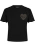 Dsquared2 Heart-Appliqué Cotton T-Shirt Black black