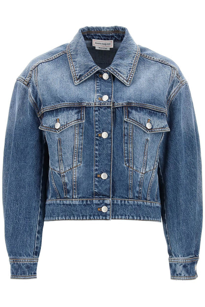 Denim cocoon jacket