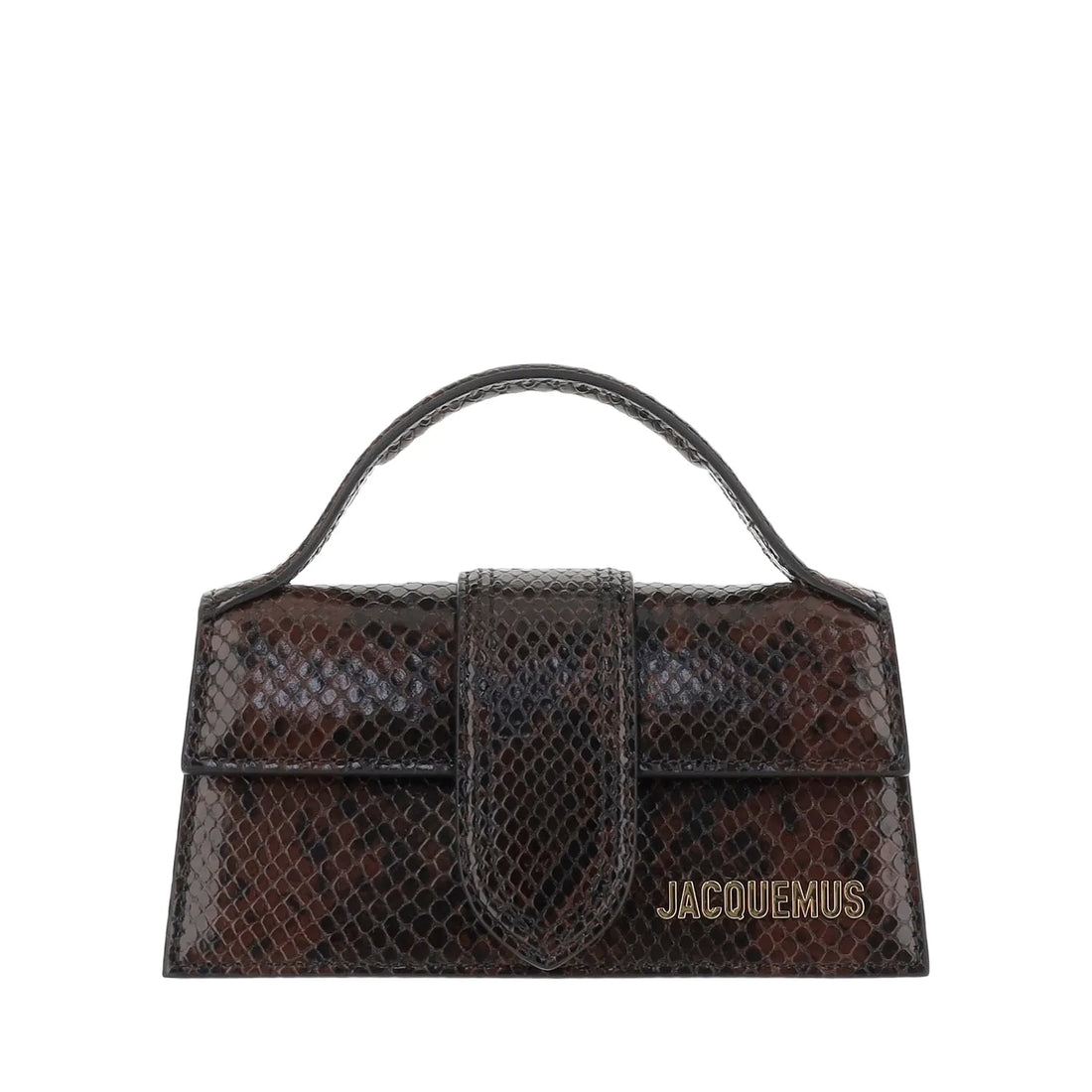 Jacquemus The Big Child Shoulder Bag in Brown Leather with Flap Brown