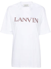 Lanvin Patch-Embellished Cotton Jersey T-Shirt White