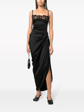 JACQUEMUS La Saudade Floral-Embroidered Tulle-Panel Minidress Black Black