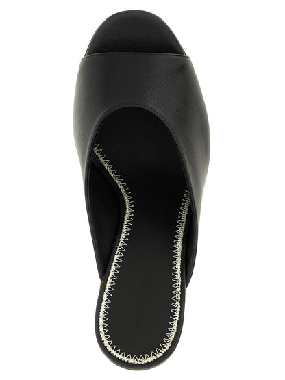 Magda Butrym Leather Mules Black