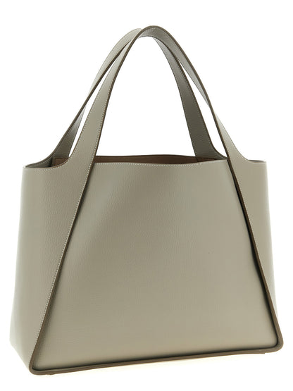 Stella Mccartney The Logo Bag Shopping Bag Beige