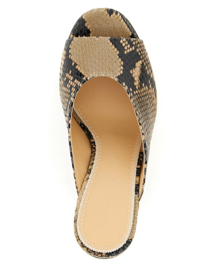 Magda Butrym Python Print Mules Brown