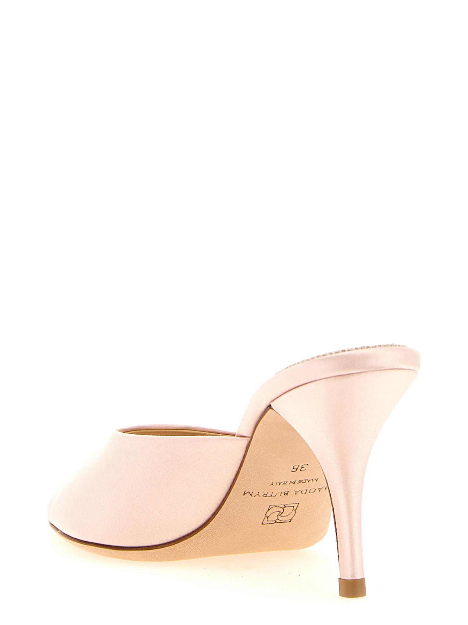 Magda Butrym Satin Mules Pink