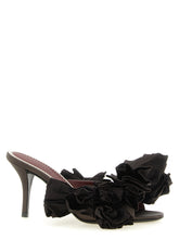 Magda Butrym Mule Flowers Taffeta Brown