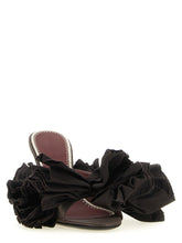 Magda Butrym Mule Flowers Taffeta Brown