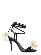 Magda Butrym Satin Sandals White/black