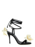 Magda Butrym Satin Sandals White/black