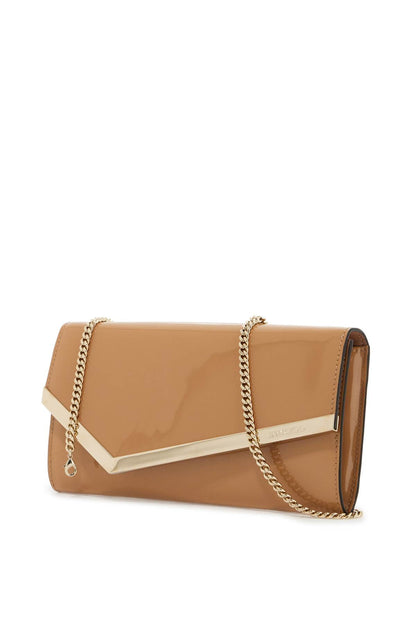 Patent leather emmie clutch