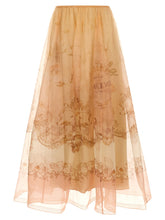 Zimmermann Hypnotic Organza Maxi Skirt Beige