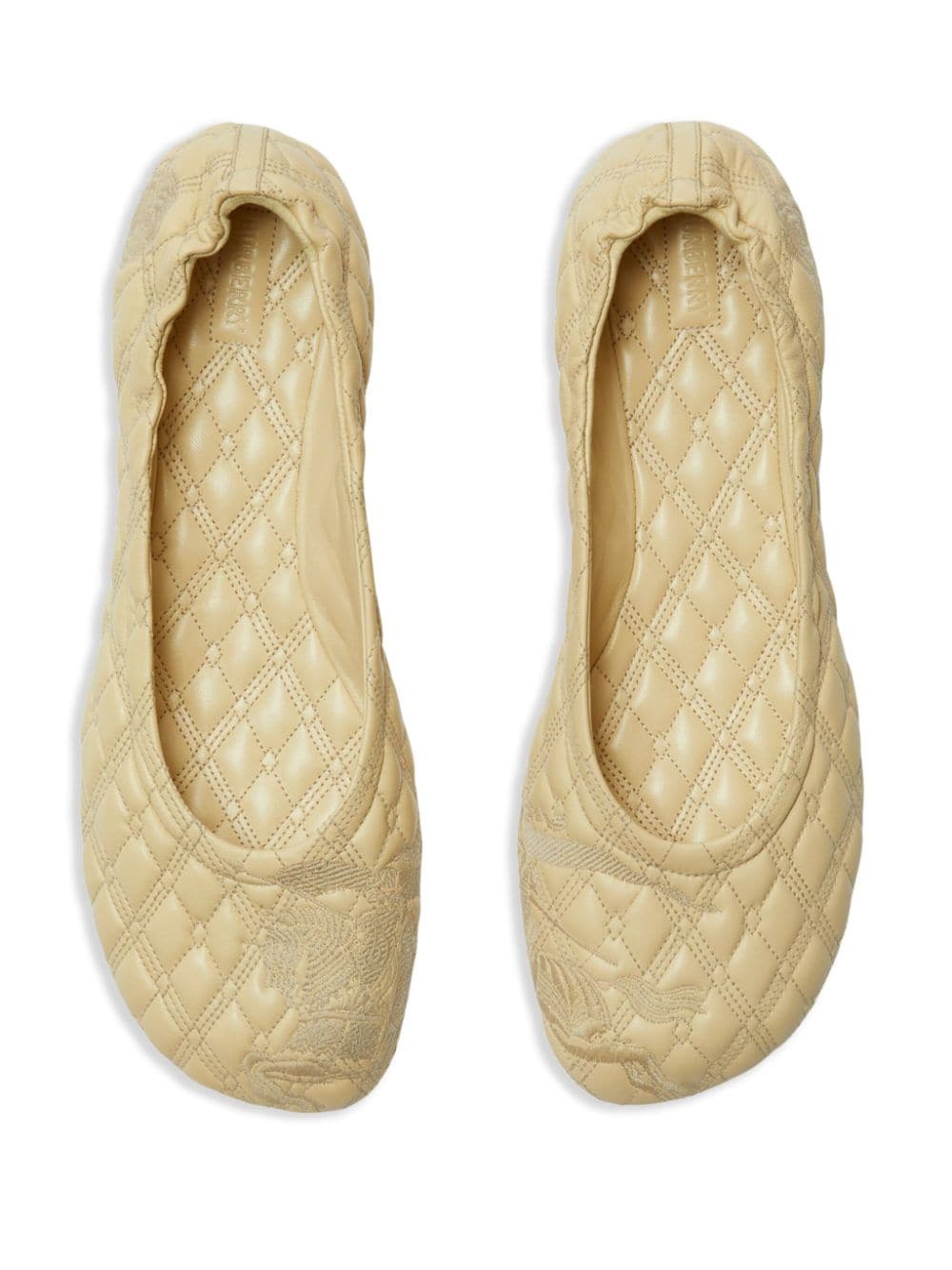 Burberry Sadler quilted leather ballerinas Beige