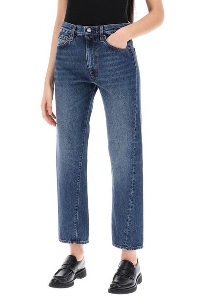 Twisted seam straight jeans