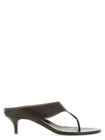 Magda Butrym Leather Sandals Brown