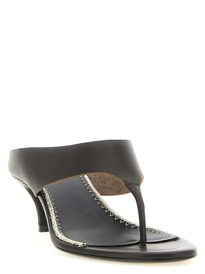 Magda Butrym Leather Sandals Brown