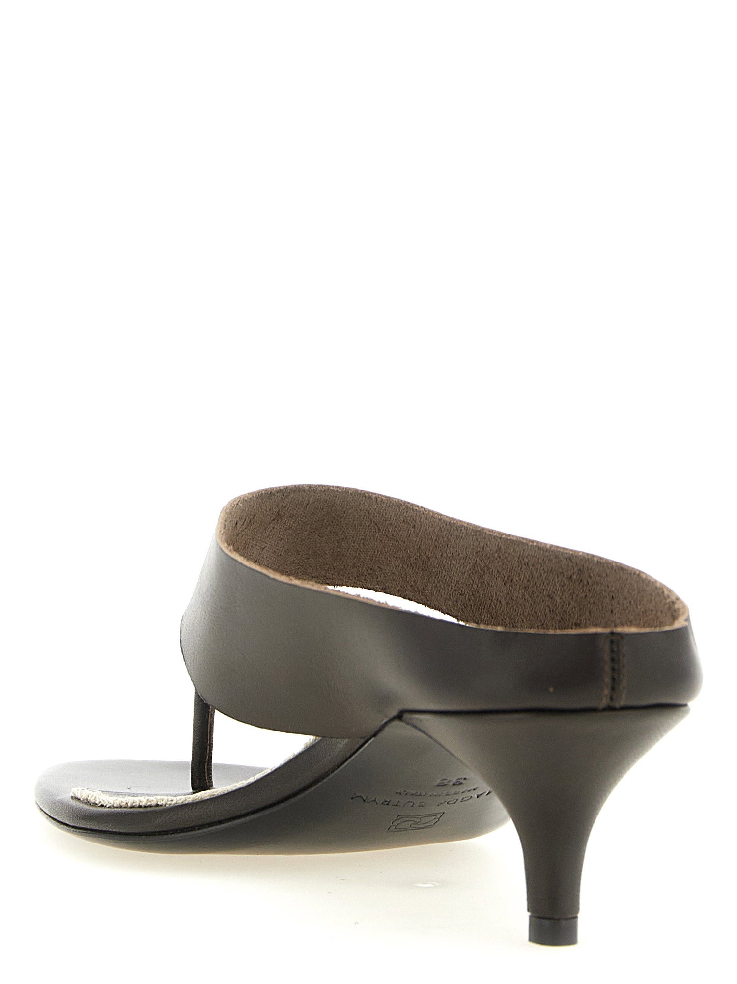 Magda Butrym Leather Sandals Brown