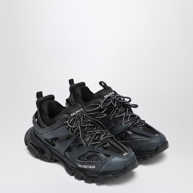 Balenciaga Black Track Mesh and Nylon Sneakers Black