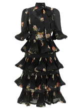 Zimmermann Pleated Sleeved Dress Black
