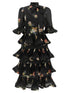 Zimmermann Pleated Sleeved Dress Black