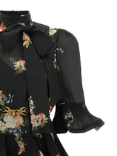 Zimmermann Pleated Sleeved Dress Black