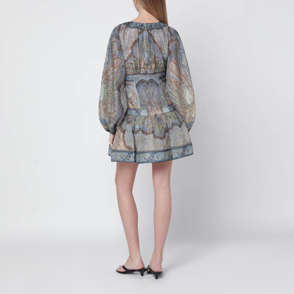 Zimmermann Wanderlust Tapestry Mini Dress Multicolor