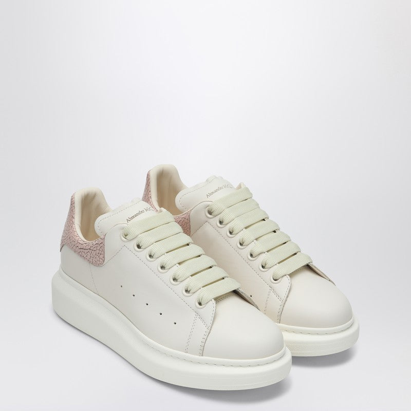 Alexander Mcqueen White and Pink Oversized Leather Sneakers White
