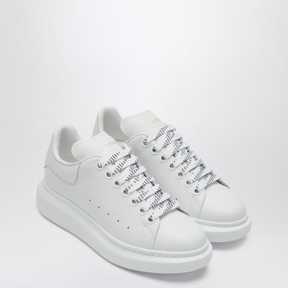 Alexander Mcqueen Oversized Leather Sneakers with Logo-Detail Heel White White
