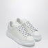 Alexander Mcqueen Oversized Leather Sneakers with Logo-Detail Heel White White