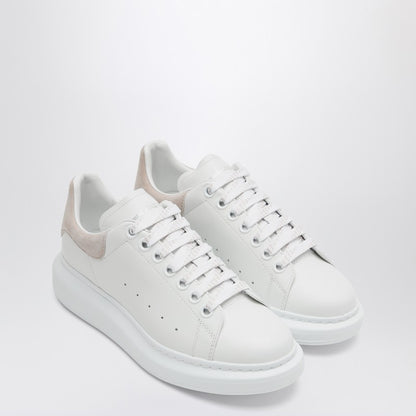 Alexander Mcqueen oversized smooth leather sneakers with patchouli suede heel white