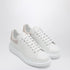 Alexander Mcqueen oversized smooth leather sneakers with patchouli suede heel white