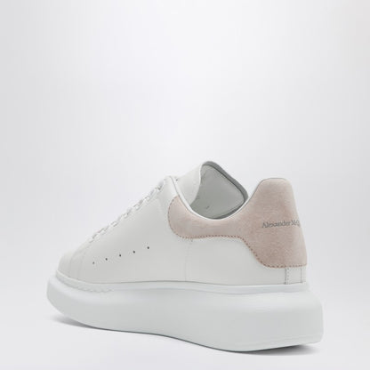 Alexander Mcqueen oversized smooth leather sneakers with patchouli suede heel white