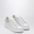 Alexander Mcqueen White Leather Oversized Sneakers with Patchouli Suede Heel White