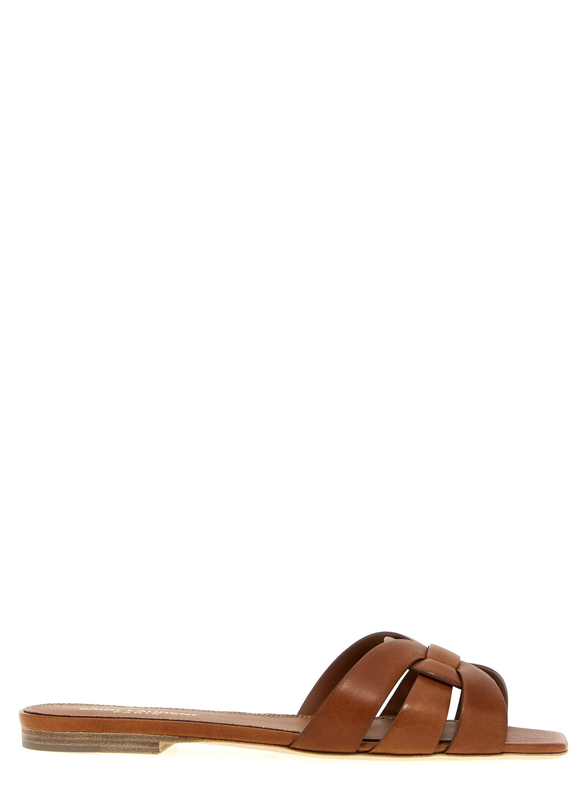 Saint Laurent Tribute Nu Pieds’ Mules Brown