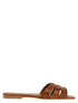 Saint Laurent Tribute Nu Pieds’ Mules Brown