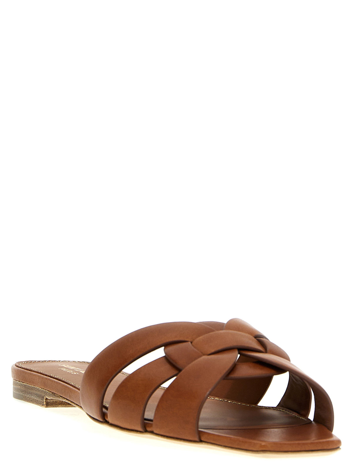 Saint Laurent Tribute Nu Pieds’ Mules Brown