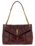 Saint Laurent Puffer Shoulder Bag Bordeaux