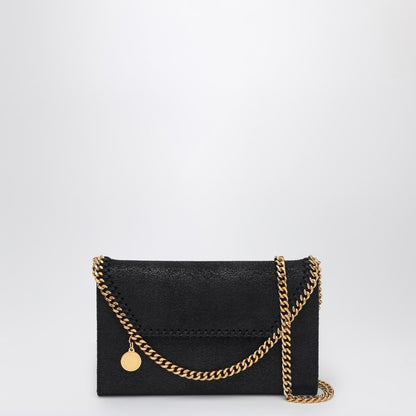 Stella McCartney Black Mini Shaggy Deer Cross-Body Bag with Gold-Tone Chain Black