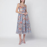 Zimmermann Floral Linen Midi Dress Multicolor