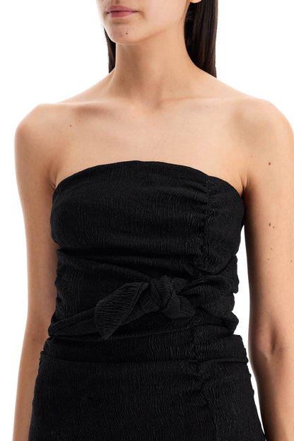 Strapless viscose top