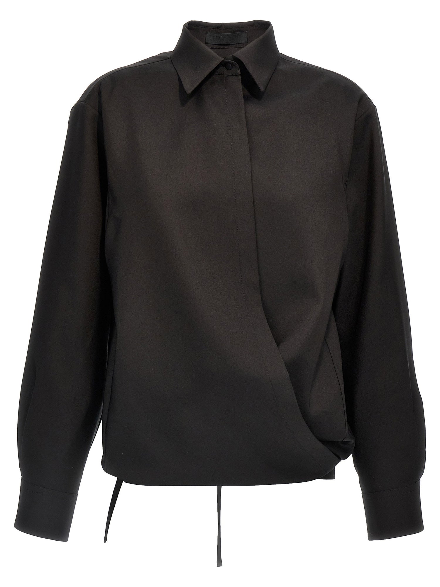 Valentino Garavani Valentino Techno Light Wool Shirt Black