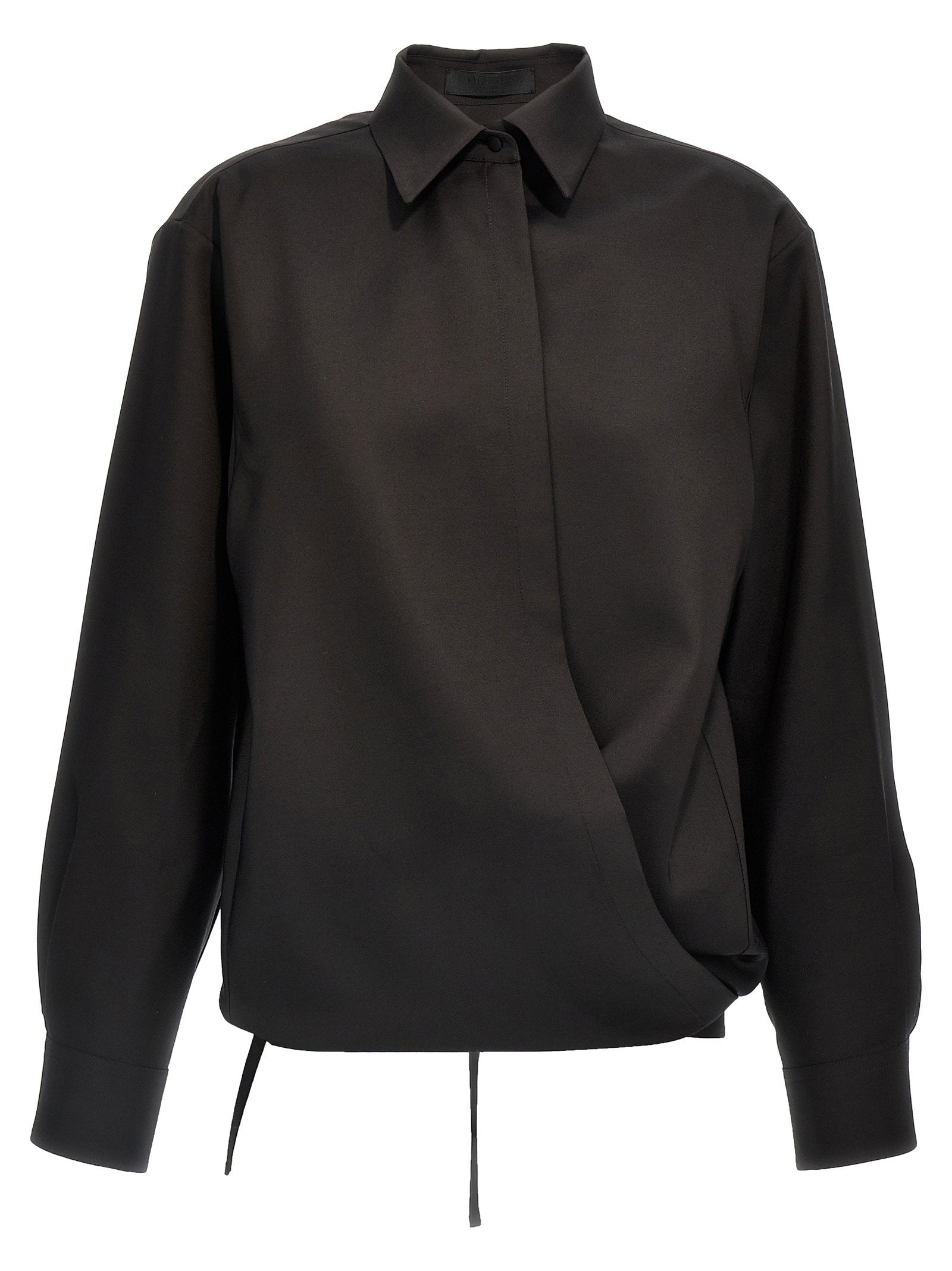 Valentino Garavani Valentino Techno Light Wool Shirt Black