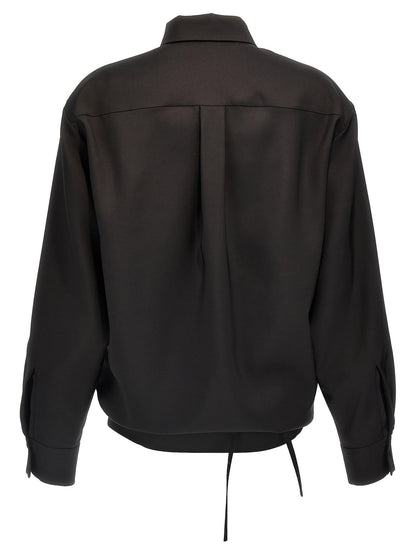 Valentino Garavani Valentino Techno Light Wool Shirt Black