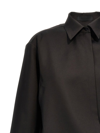 Valentino Garavani Valentino Techno Light Wool Shirt Black