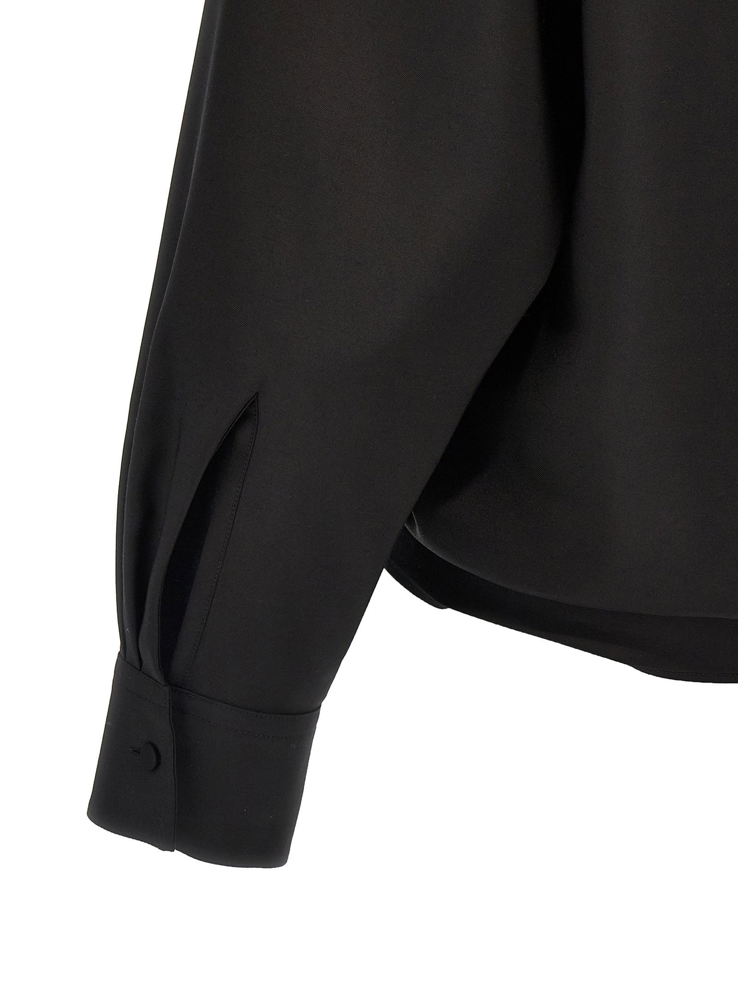 Valentino Garavani Valentino Techno Light Wool Shirt Black
