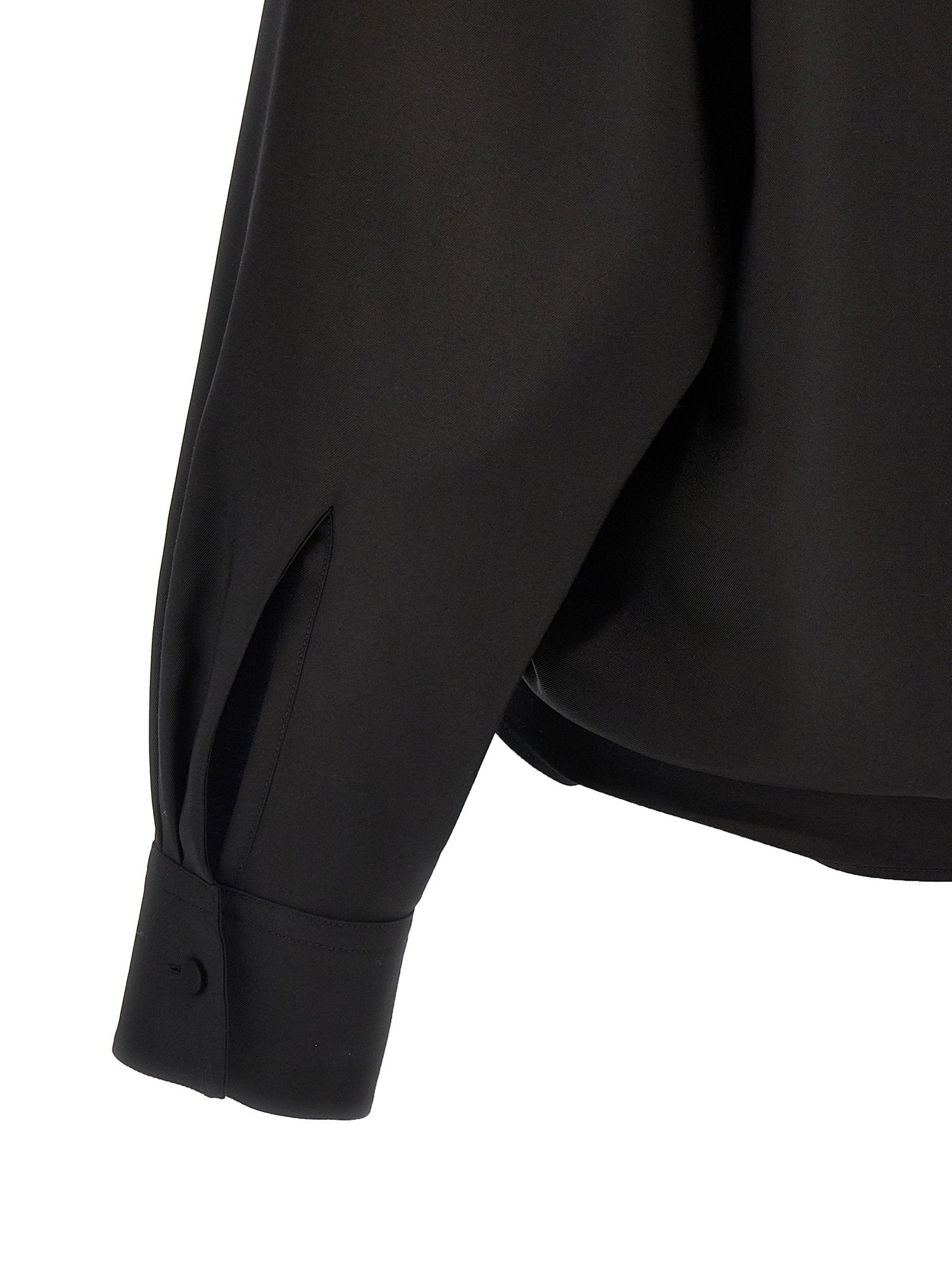 Valentino Garavani Valentino Techno Light Wool Shirt Black