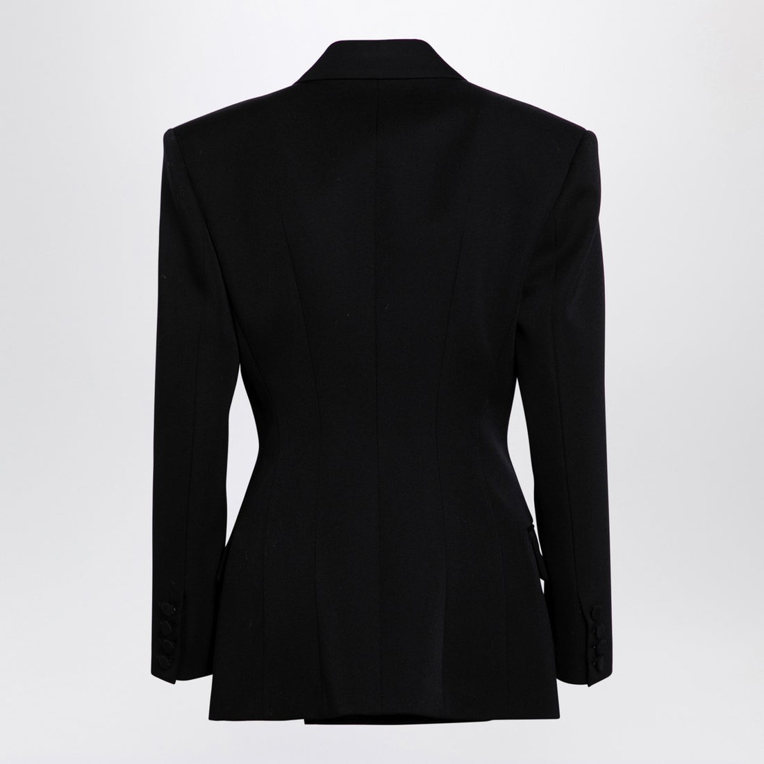 Valentino Double-Breasted Wool Jacket Black black