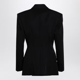 Valentino Double-Breasted Wool Jacket Black black