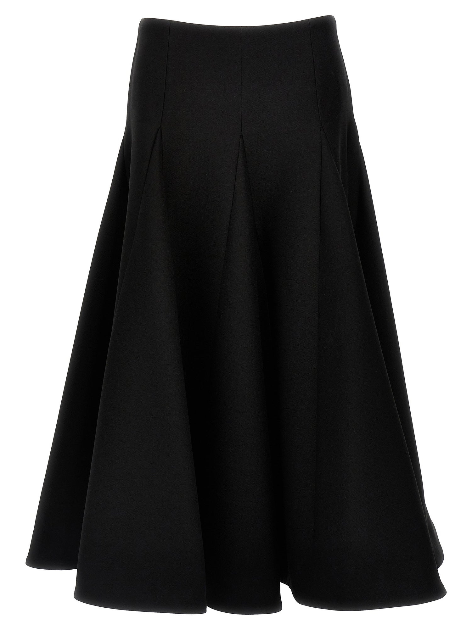 Valentino Garavani Solid Crepe Couture Valentino Skirt Black